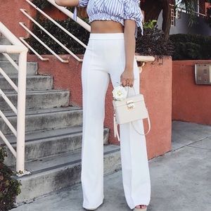 VICTORIA HIGH WAIST PANT IN WHITE